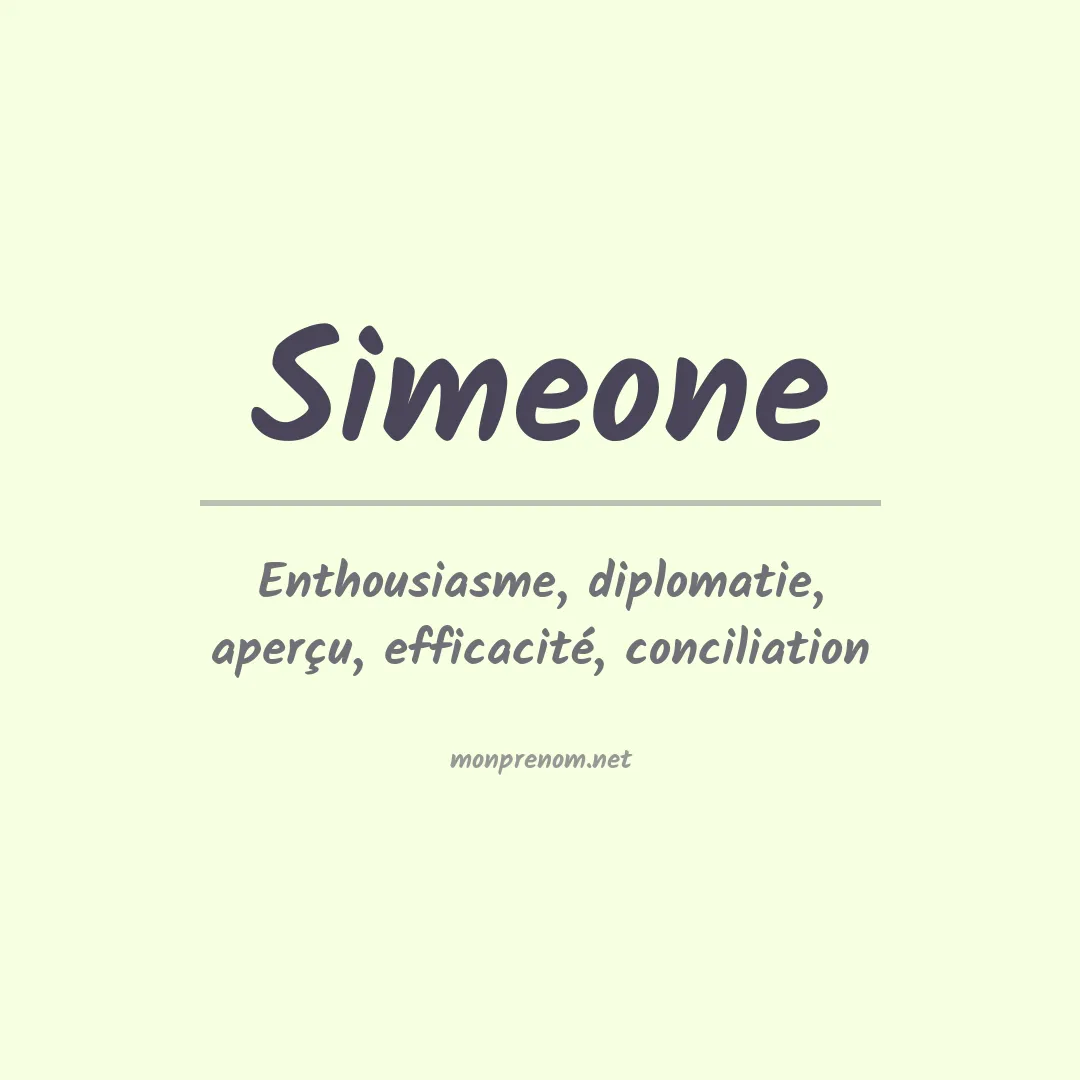 Signification du Prénom Simeone