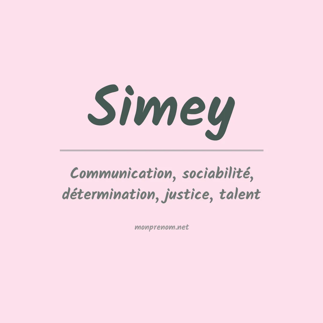 Signification du Prénom Simey