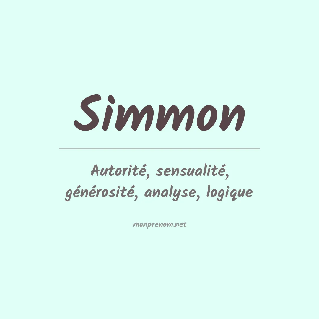 Signification du Prénom Simmon