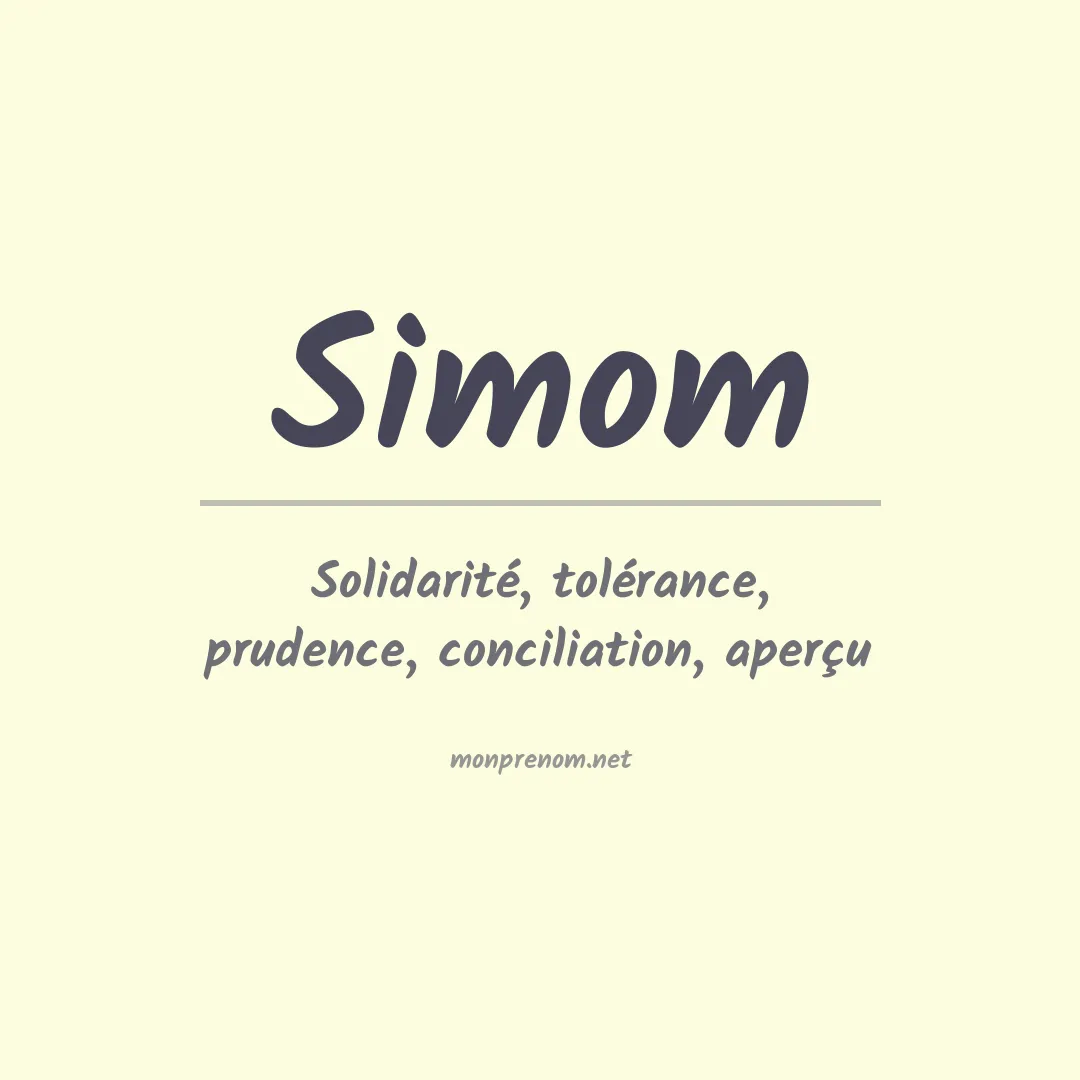 Signification du Prénom Simom