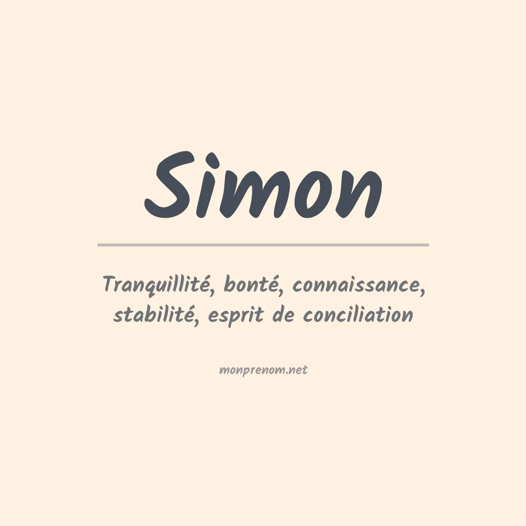 Signification du Prénom Simon
