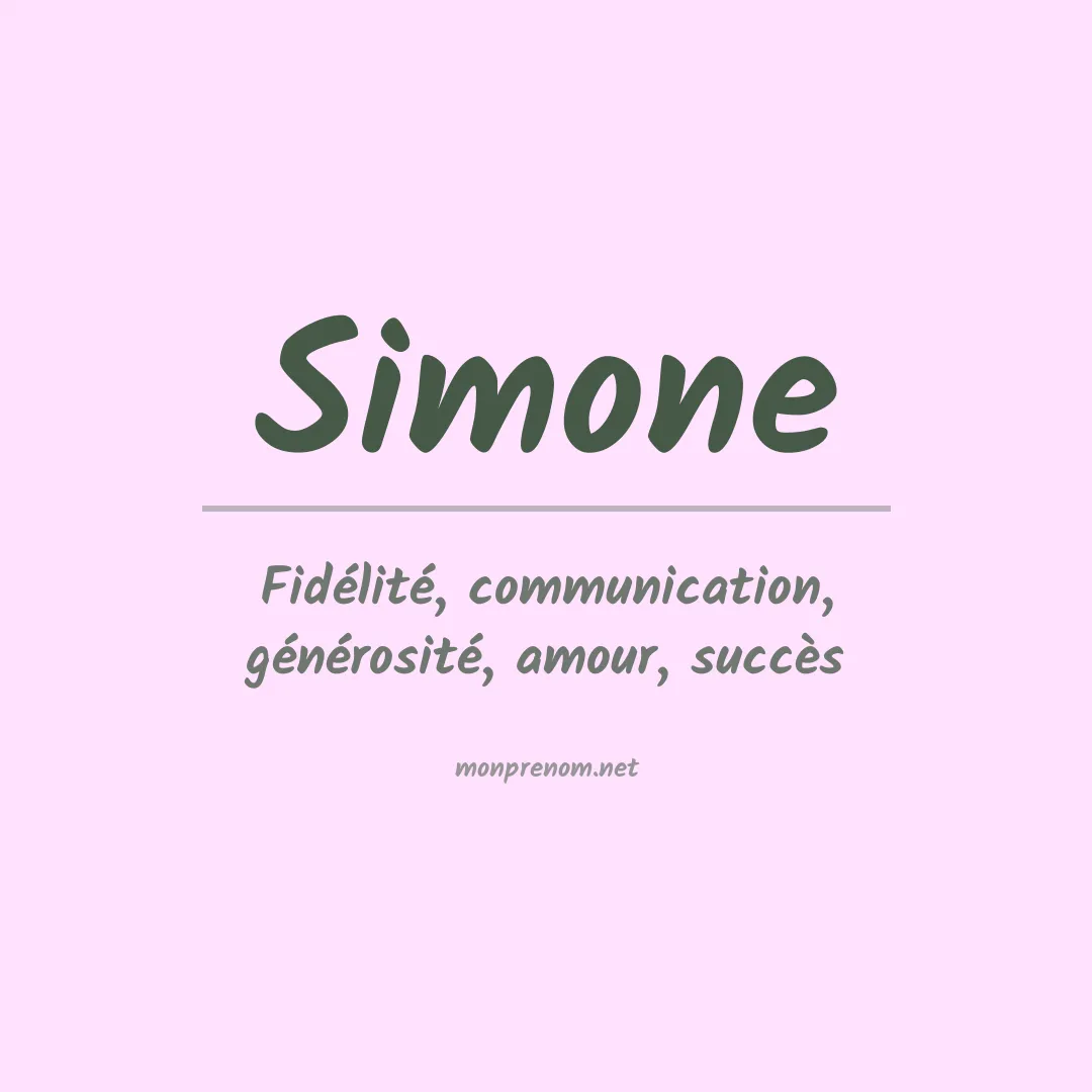 Signification du Prénom Simone