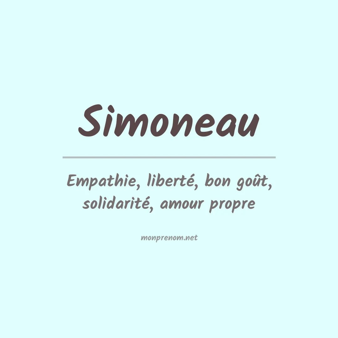Signification du Prénom Simoneau
