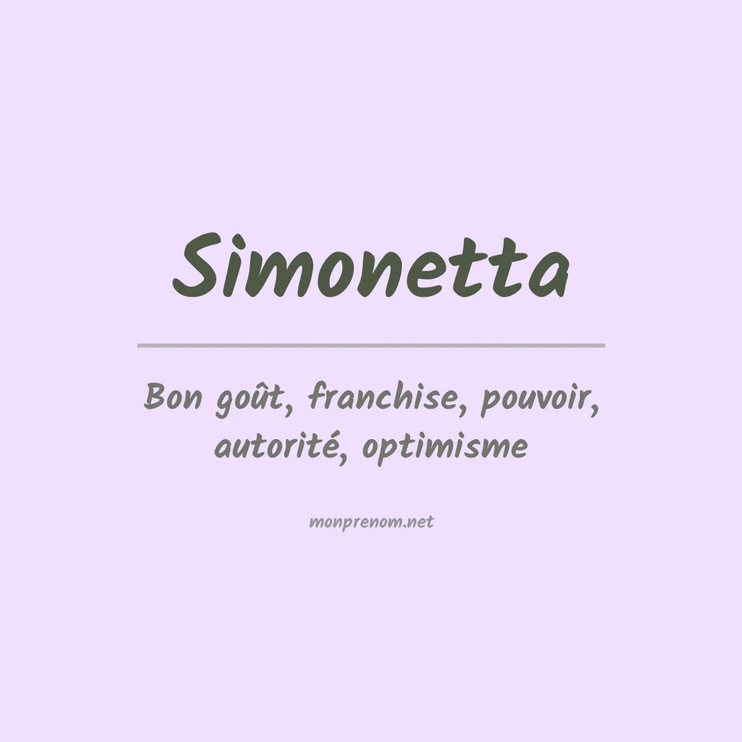 Signification du Prénom Simonetta