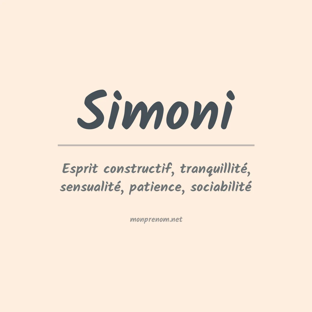Signification du Prénom Simoni