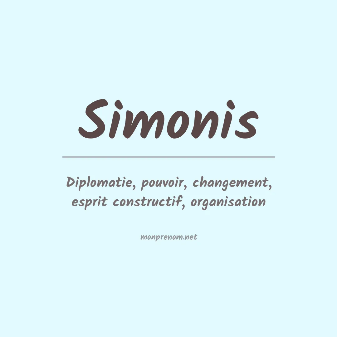 Signification du Prénom Simonis