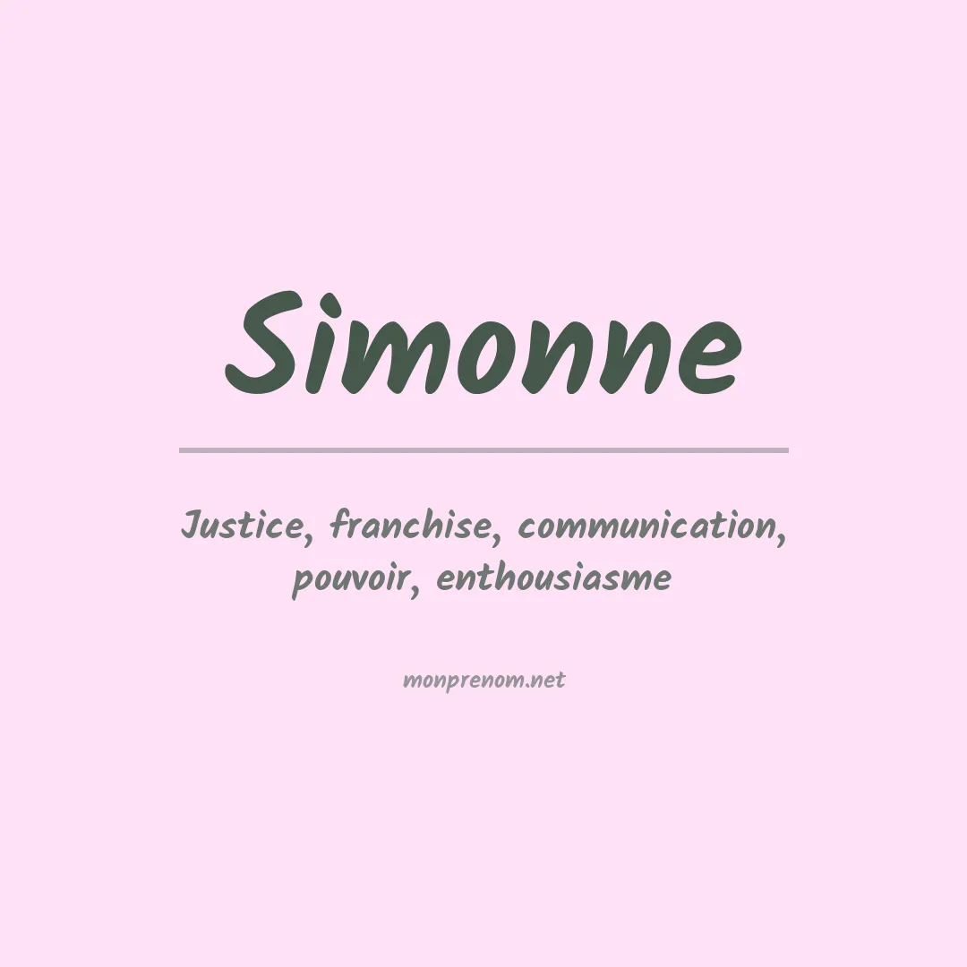 Signification du Prénom Simonne