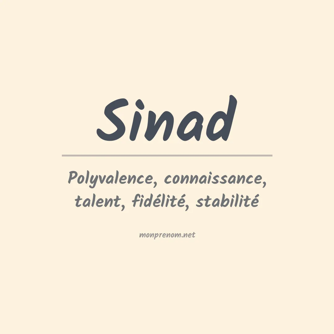 Signification du Prénom Sinad Signification du Prénom Sinad