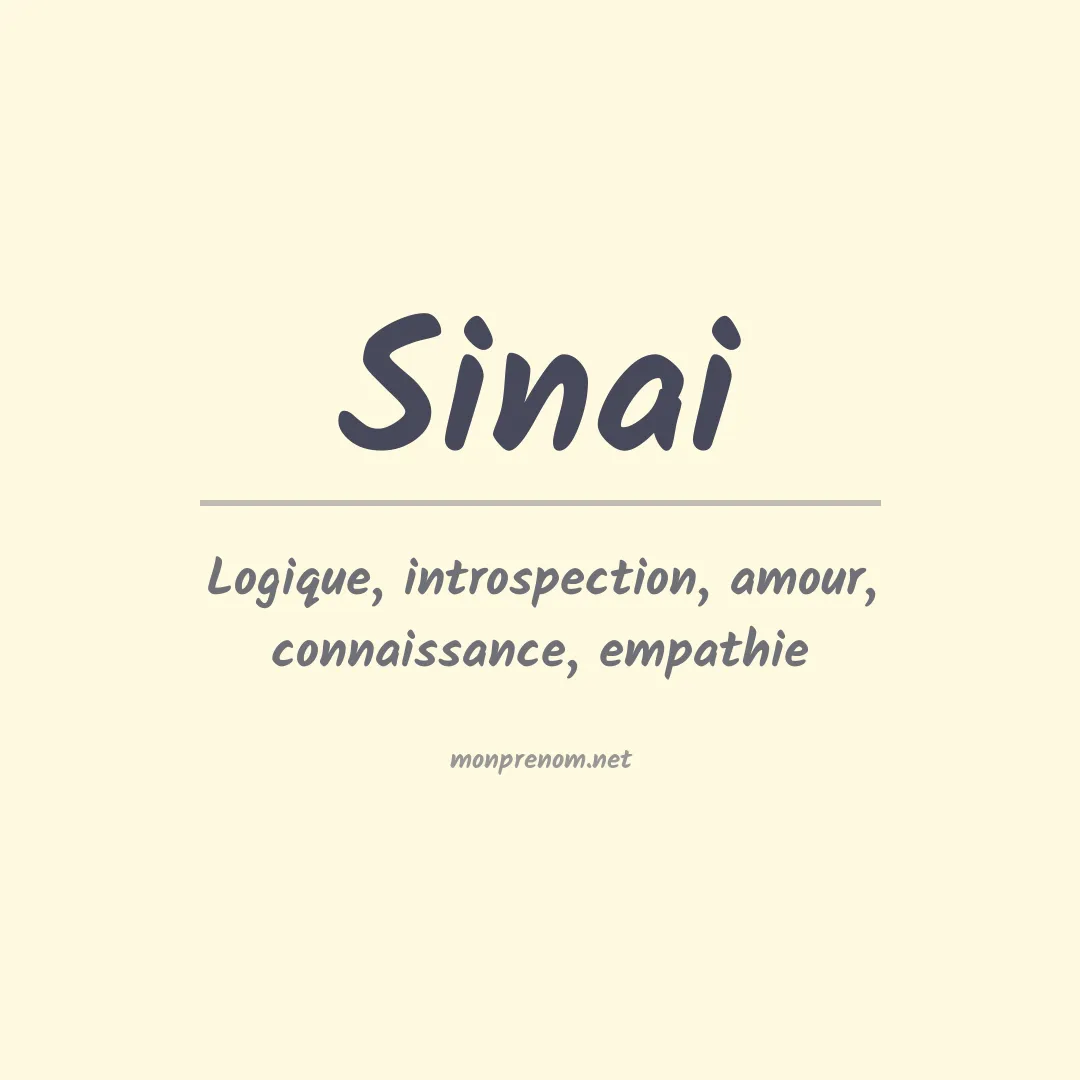 Signification du Prénom Sinai