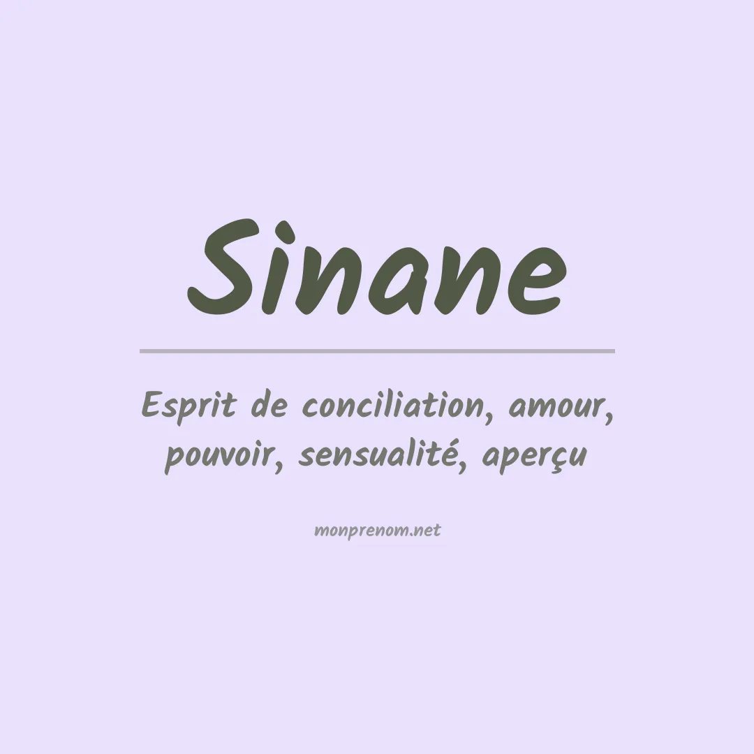 Signification du Prénom Sinane Signification du Prénom Sinane