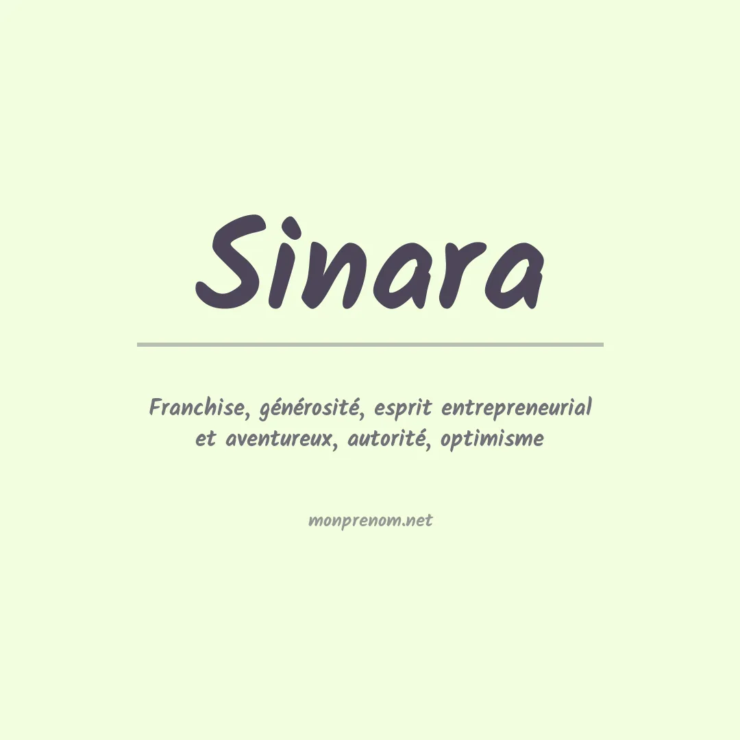 Signification du Prénom Sinara