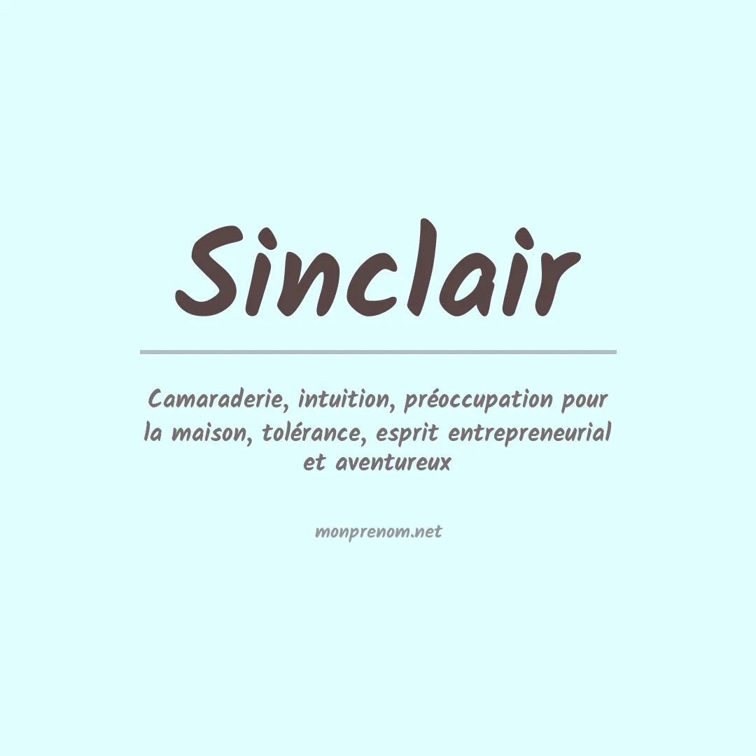 Signification du Prénom Sinclair Signification du Prénom Sinclair
