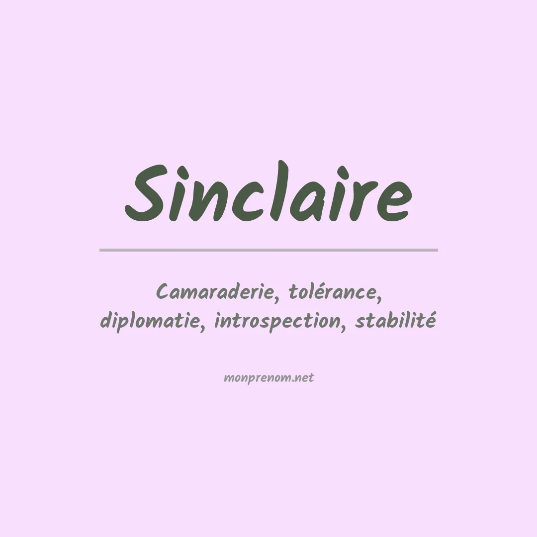 Signification du Prénom Sinclaire Signification du Prénom Sinclaire