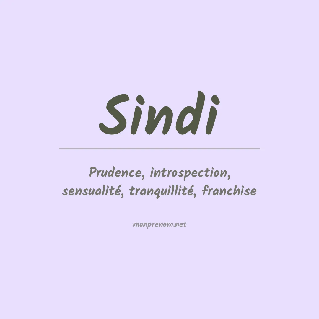 Signification du Prénom Sindi