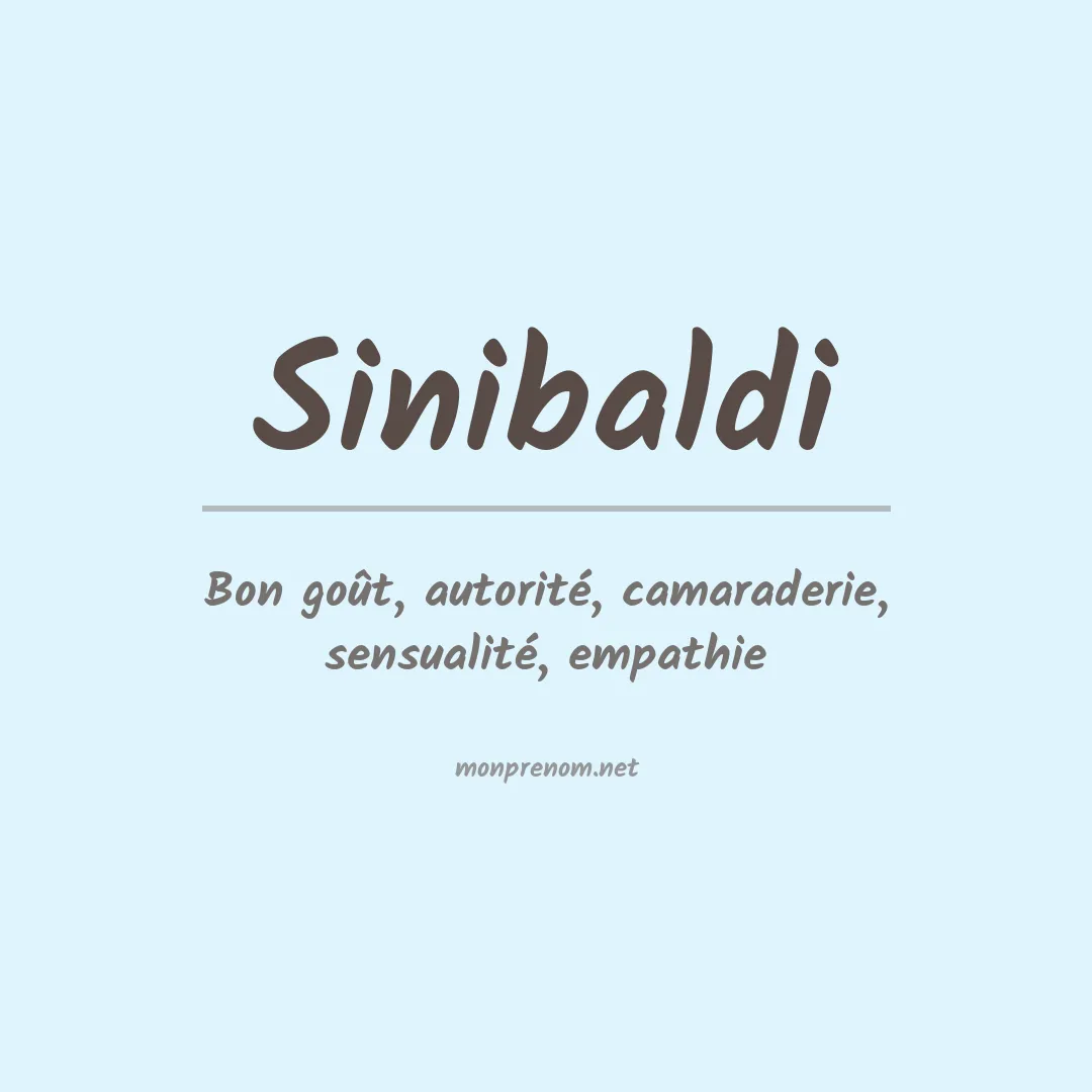 Signification du Prénom Sinibaldi