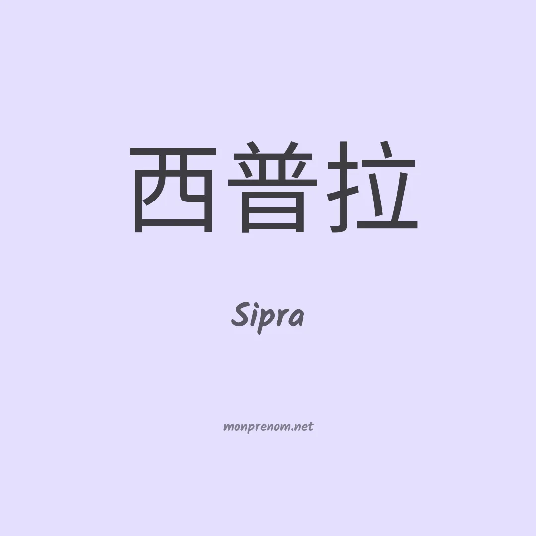 Sipra en chino