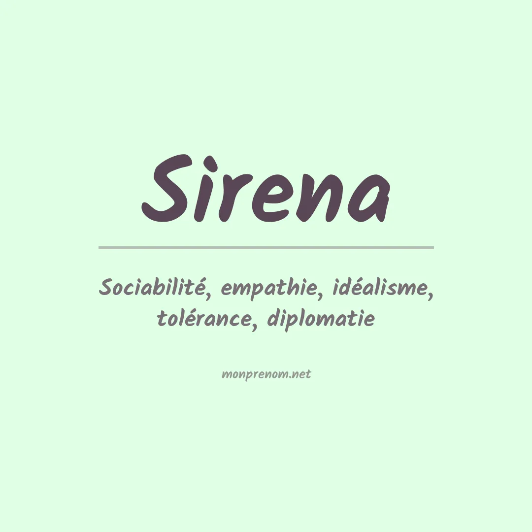 Signification du Prénom Sirena