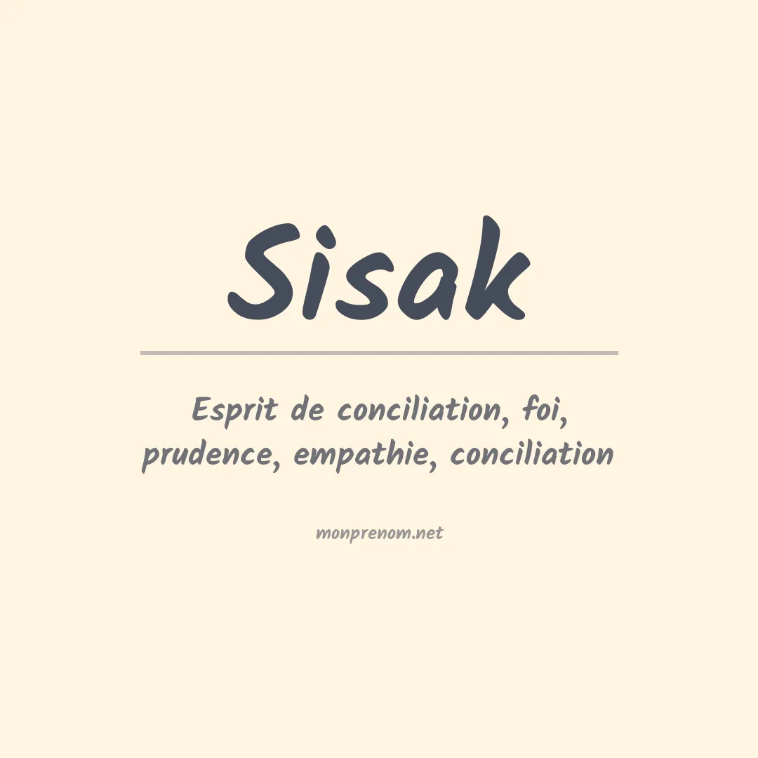 Signification du Prénom Sisak