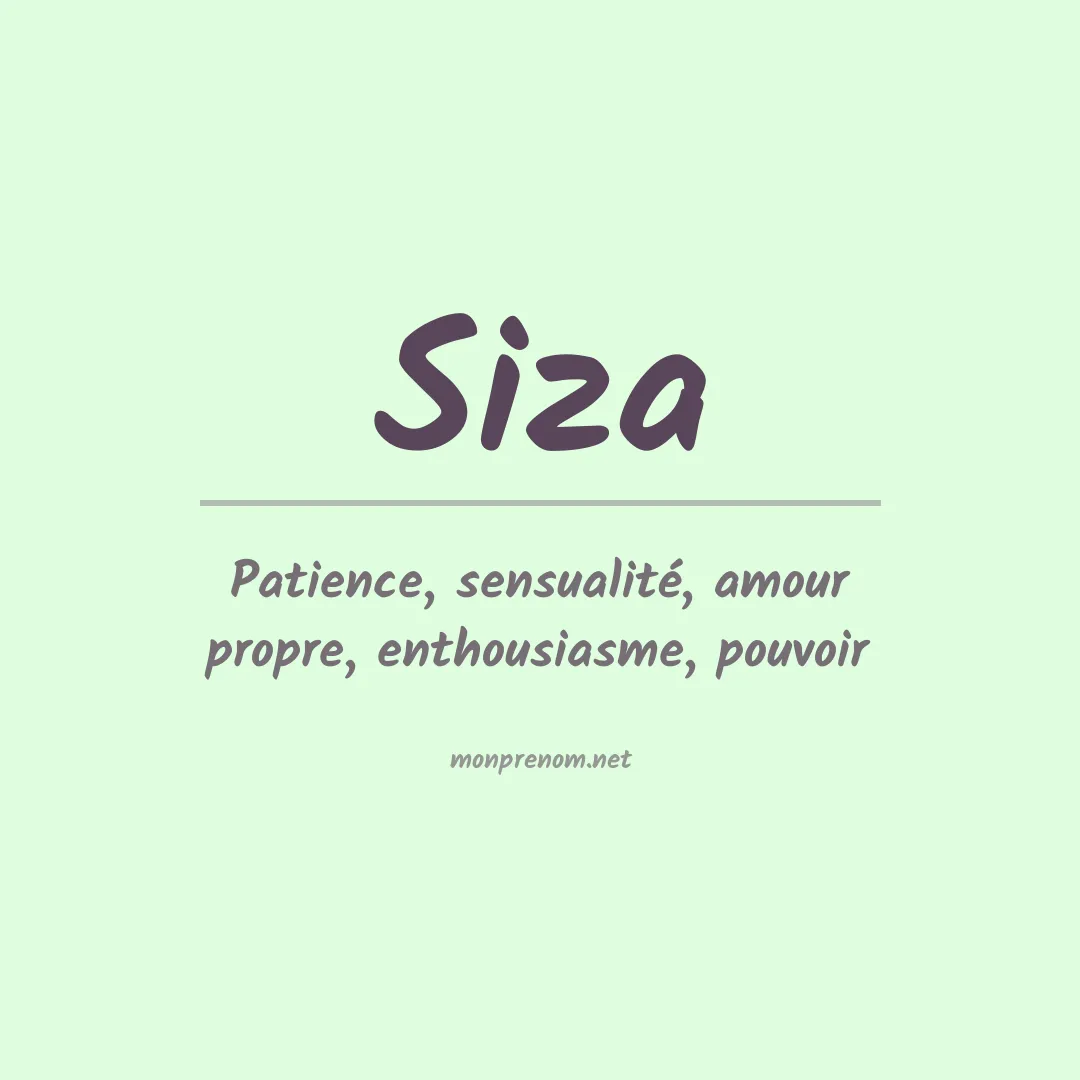 Signification du Prénom Siza