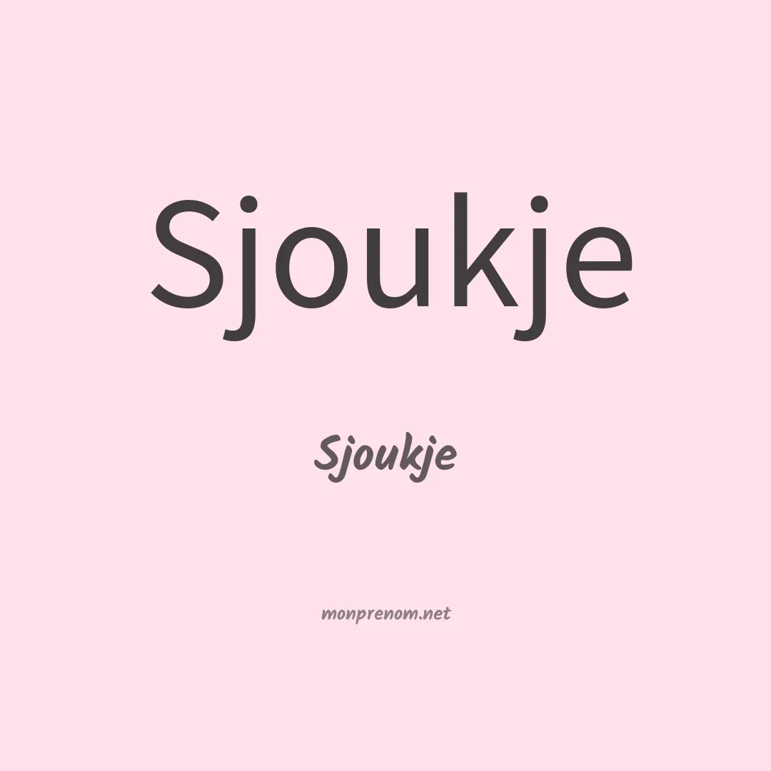 Sjoukje en chino