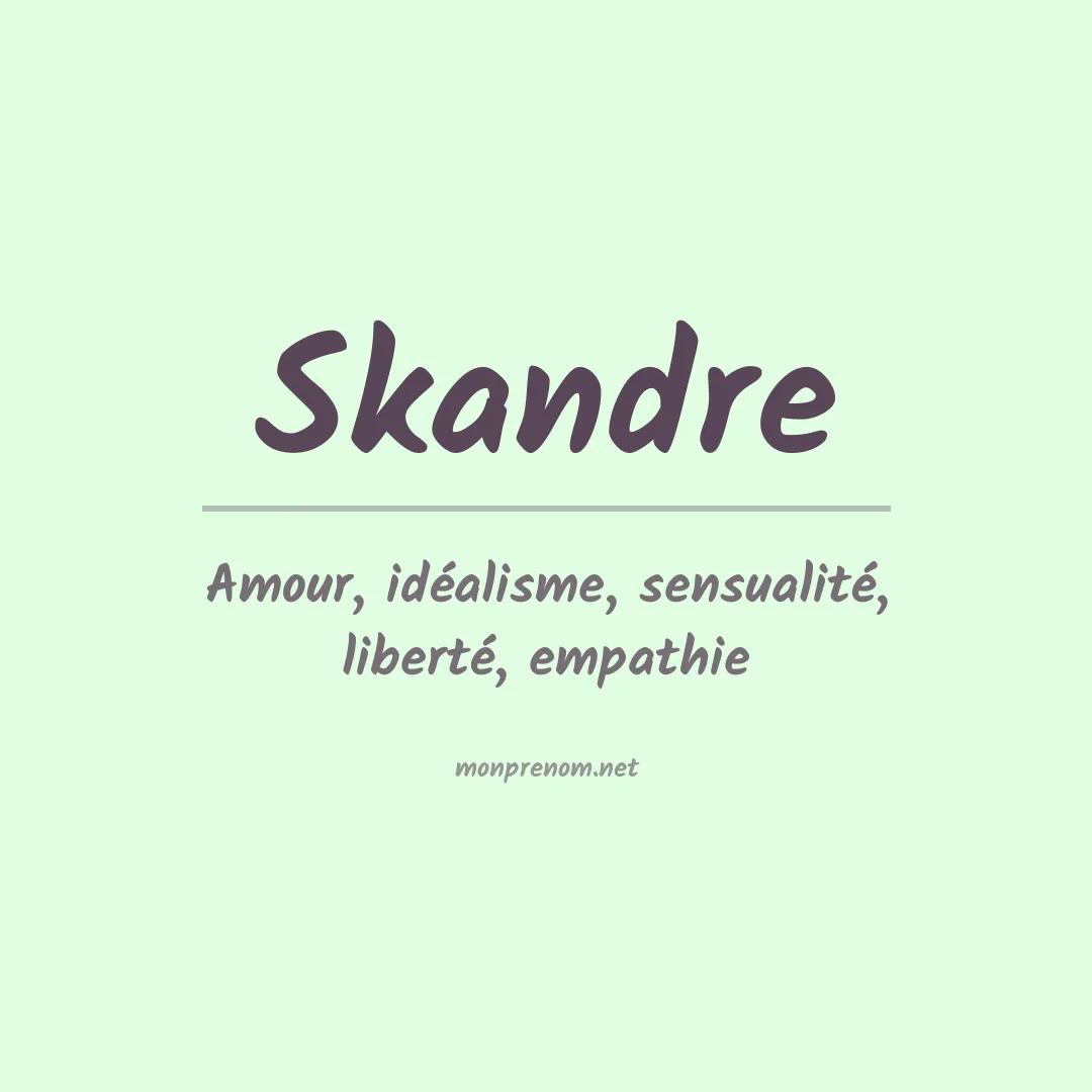 Signification du Prénom Skandre