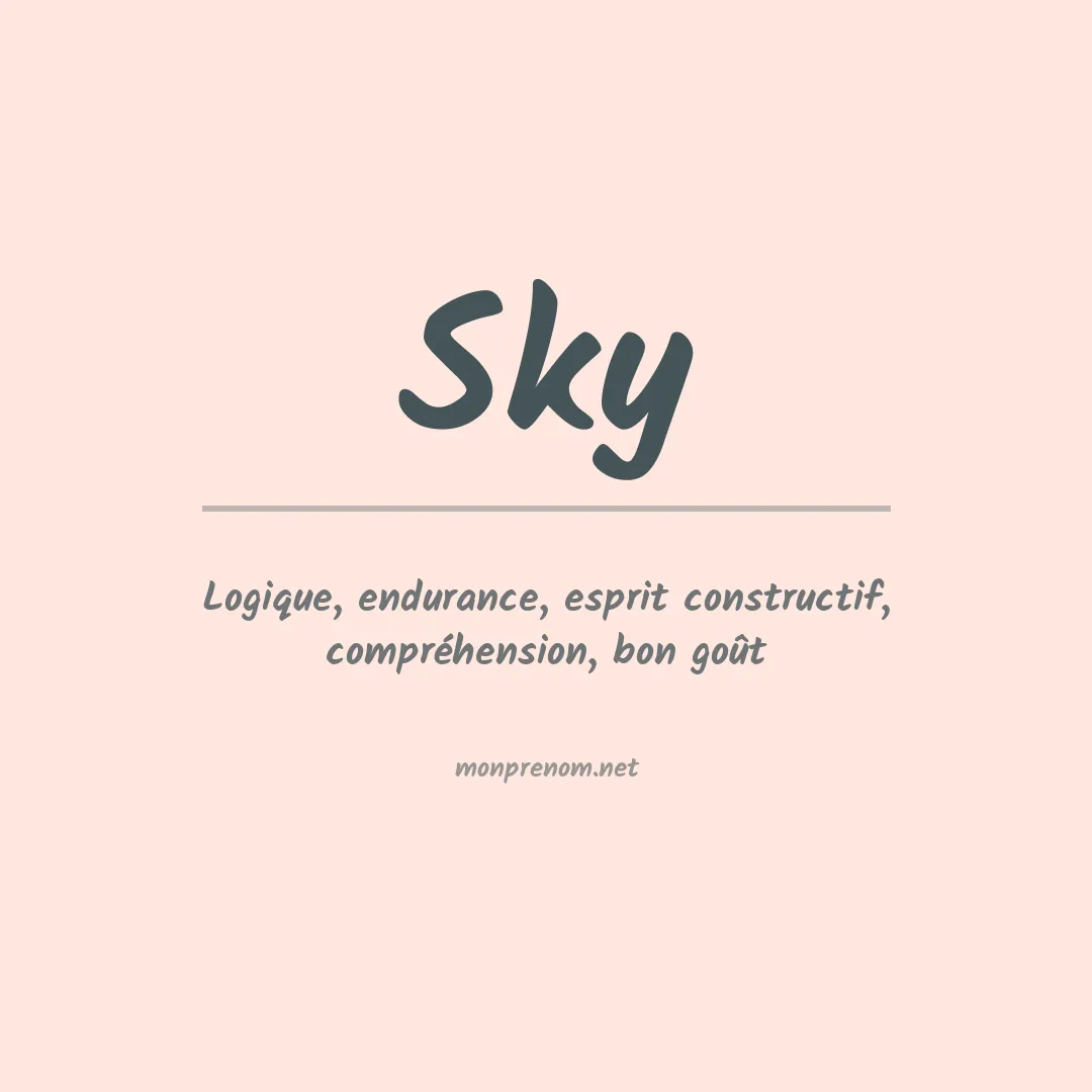 Signification du Prénom Sky