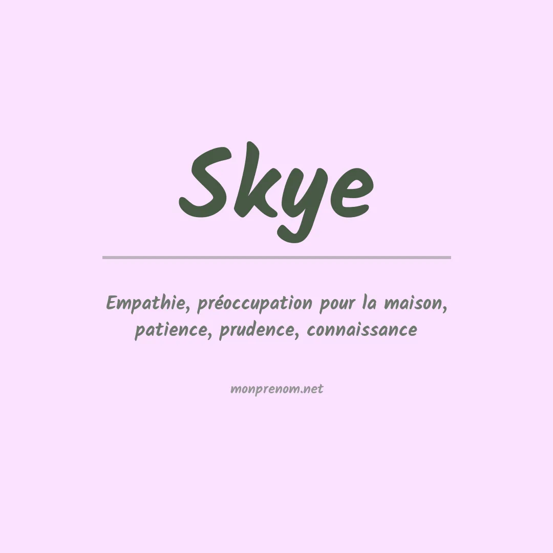 Signification du Prénom Skye