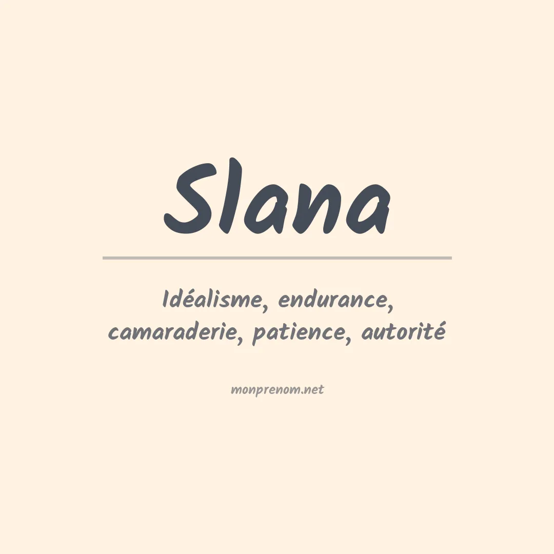 Signification du Prénom Slana Signification du Prénom Slana