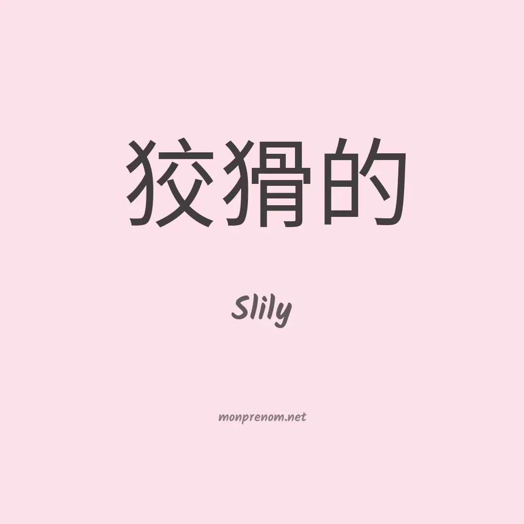 Slily en chino
