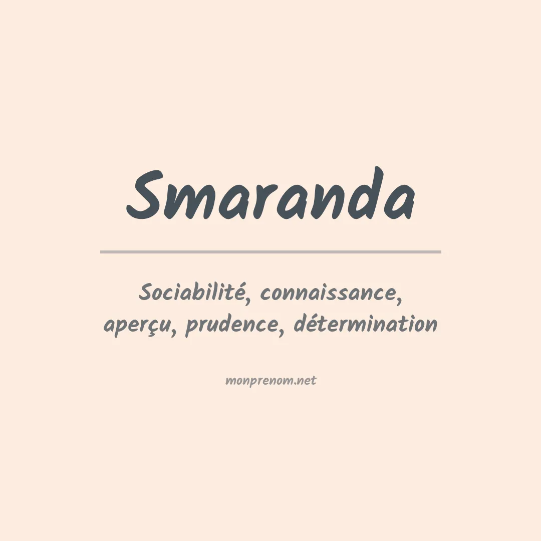 Signification du Prénom Smaranda Signification du Prénom Smaranda