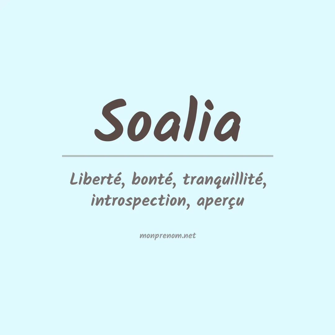 Signification du Prénom Soalia Signification du Prénom Soalia