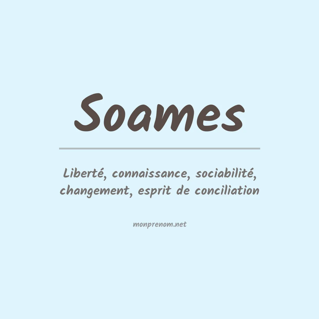Signification du Prénom Soames Signification du Prénom Soames