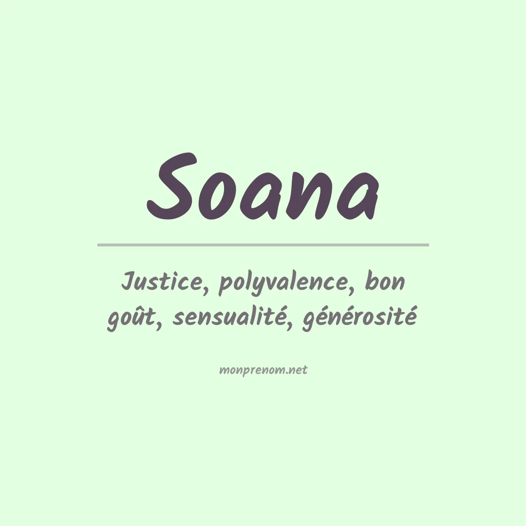 Signification du Prénom Soana