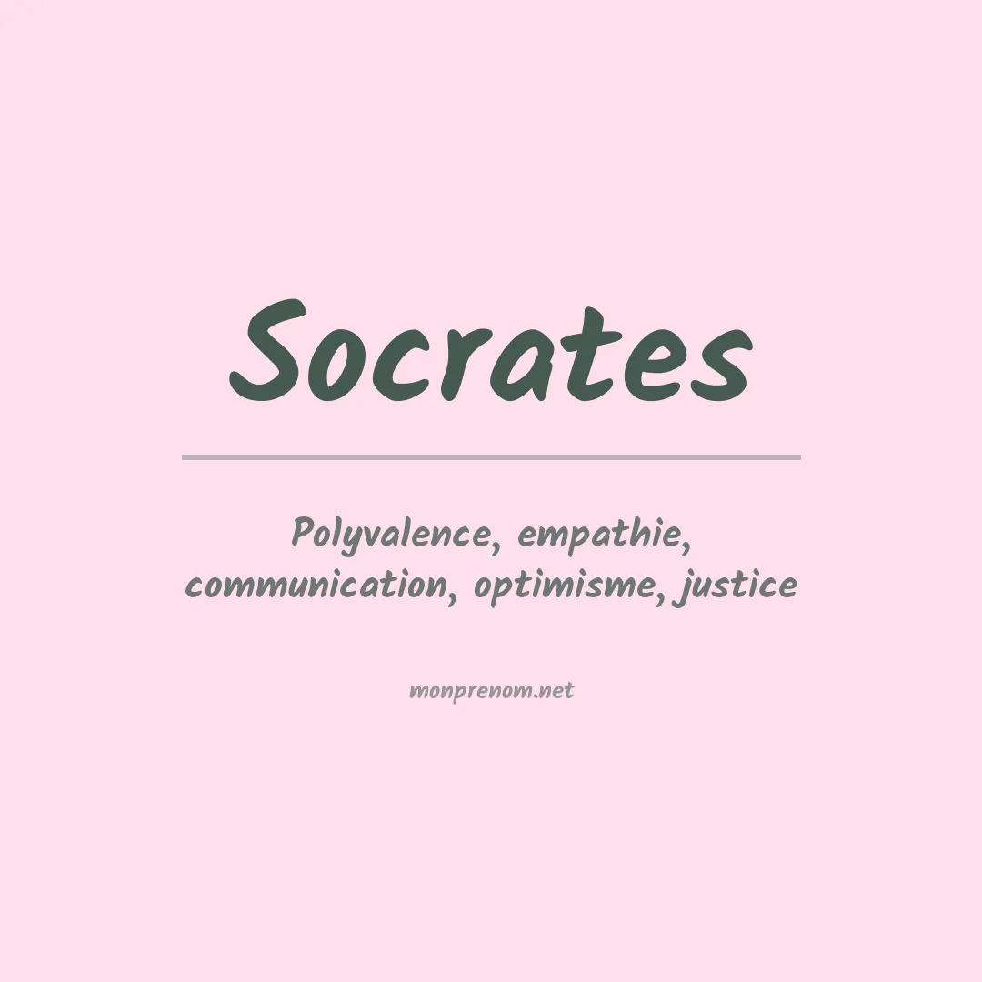 Signification du Prénom Socrates