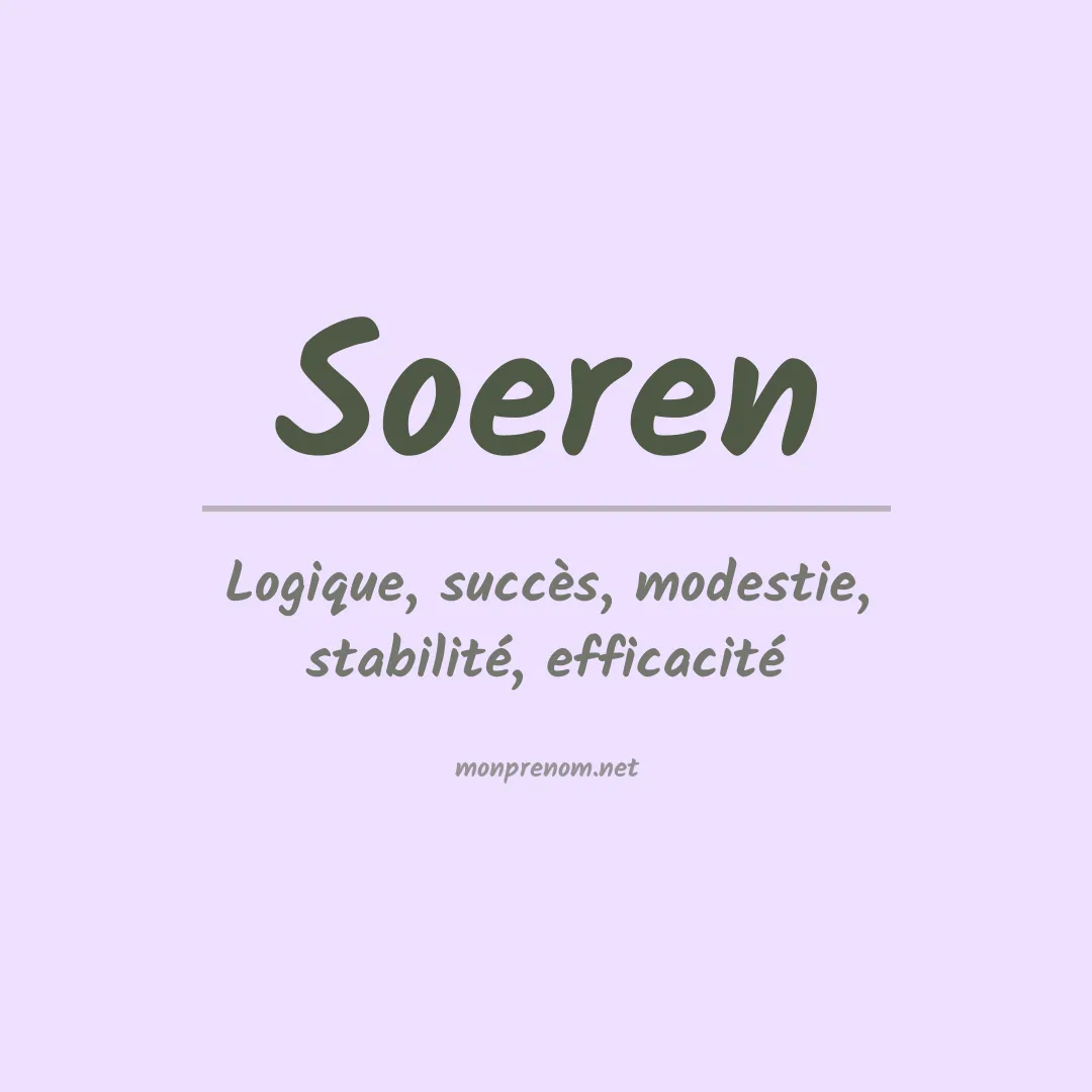 Signification du Prénom Soeren Signification du Prénom Soeren