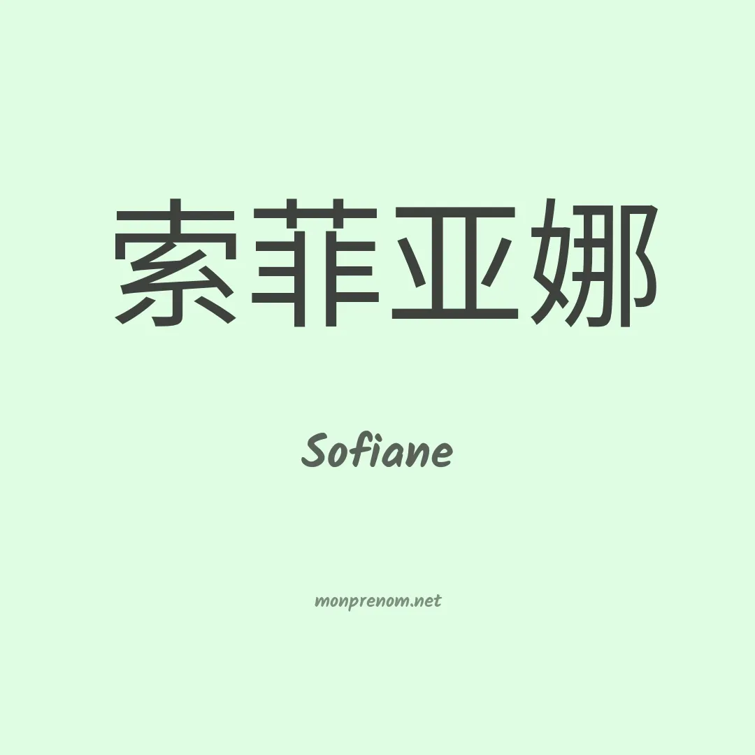 Sofiane en chino