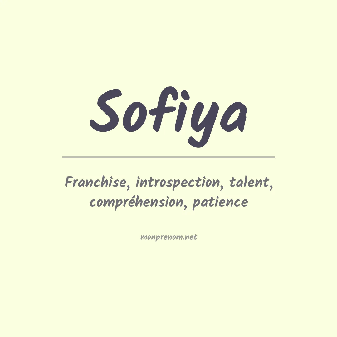Signification du Prénom Sofiya Signification du Prénom Sofiya