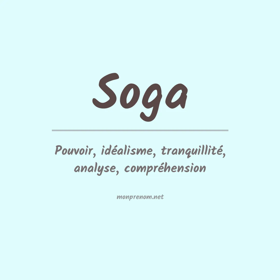 Signification du Prénom Soga