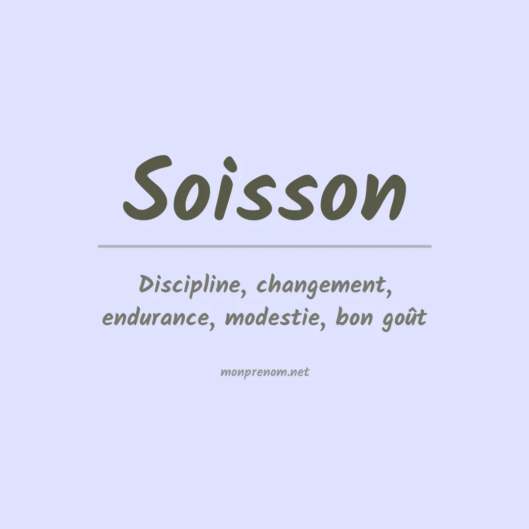 Signification du Prénom Soisson