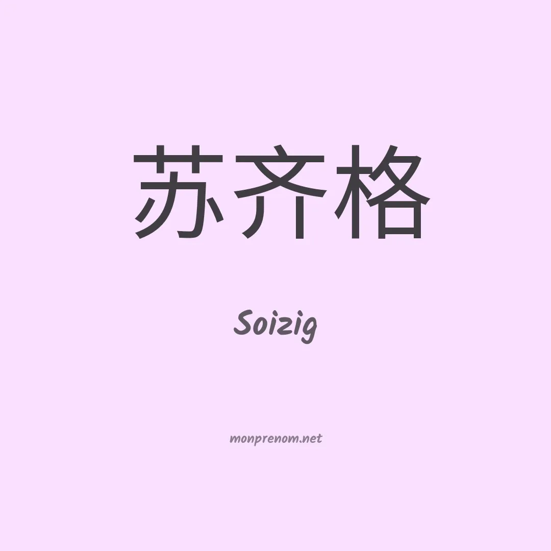 Soizig en chino