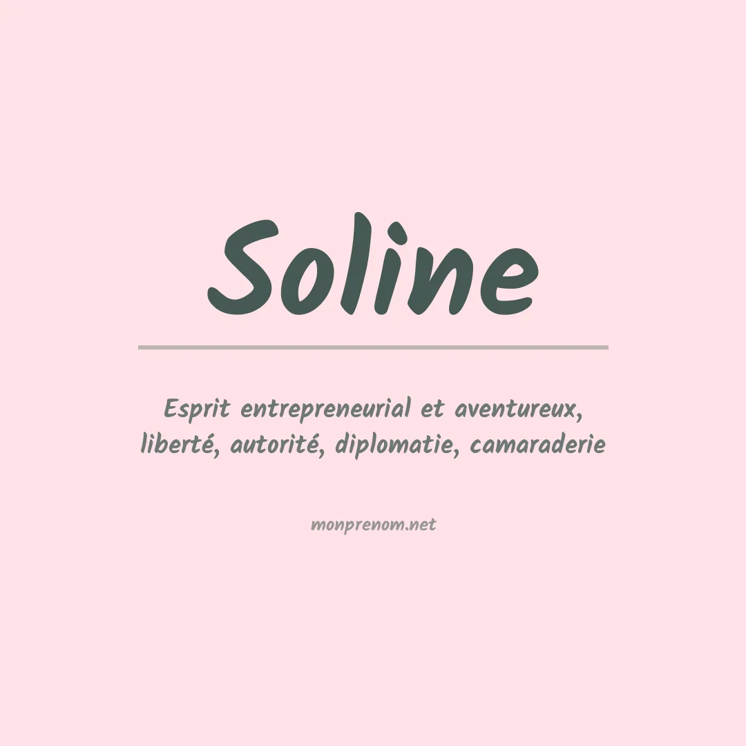 Signification du Prénom Soline