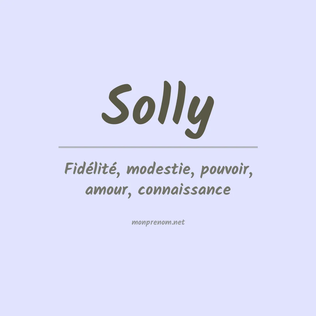 Signification du Prénom Solly