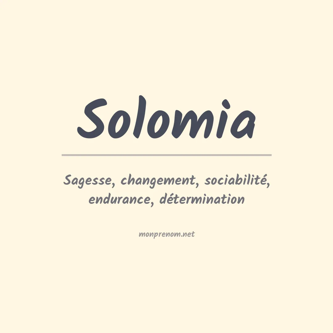 Signification du Prénom Solomia Signification du Prénom Solomia