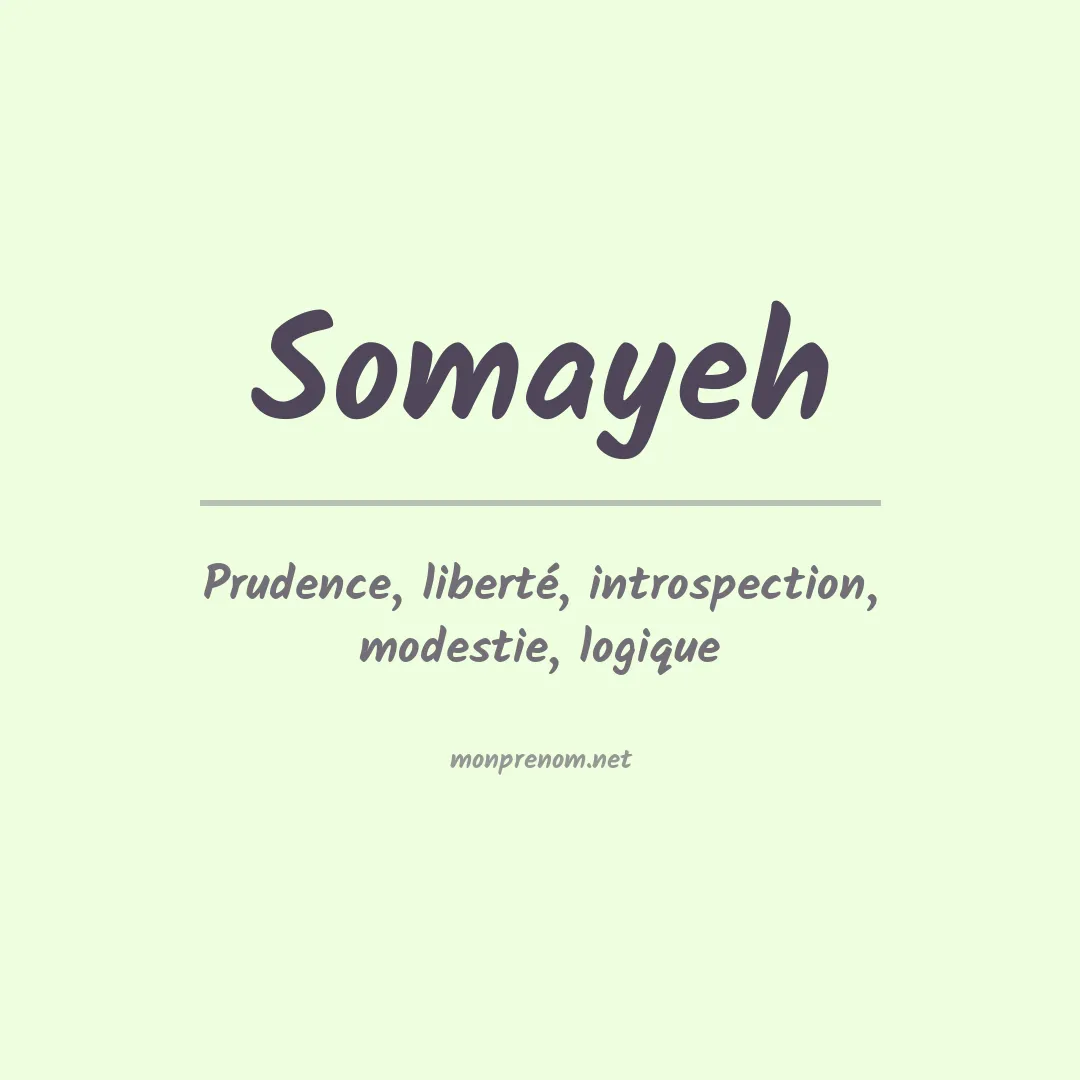 Signification du Prénom Somayeh Signification du Prénom Somayeh