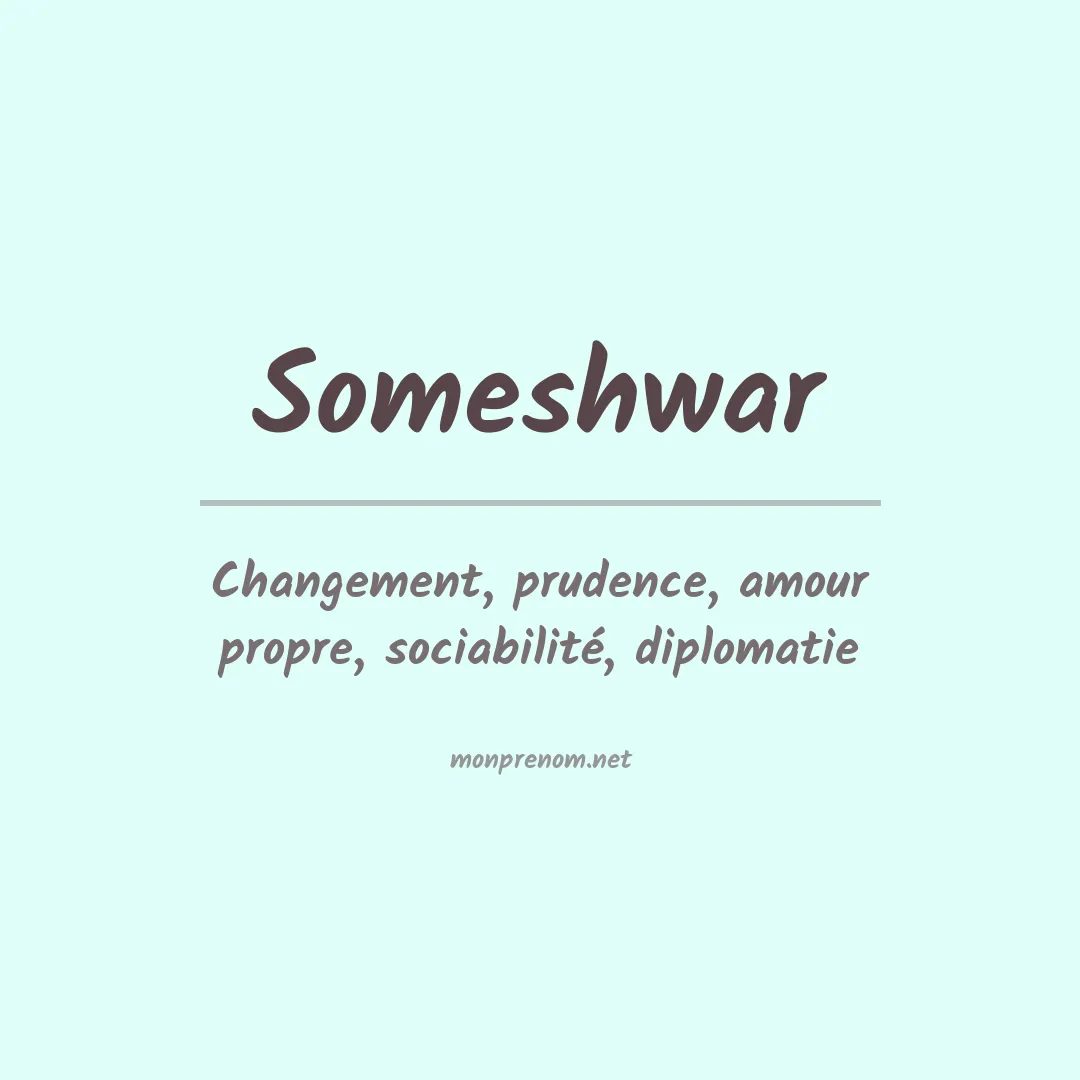 Signification du Prénom Someshwar Signification du Prénom Someshwar