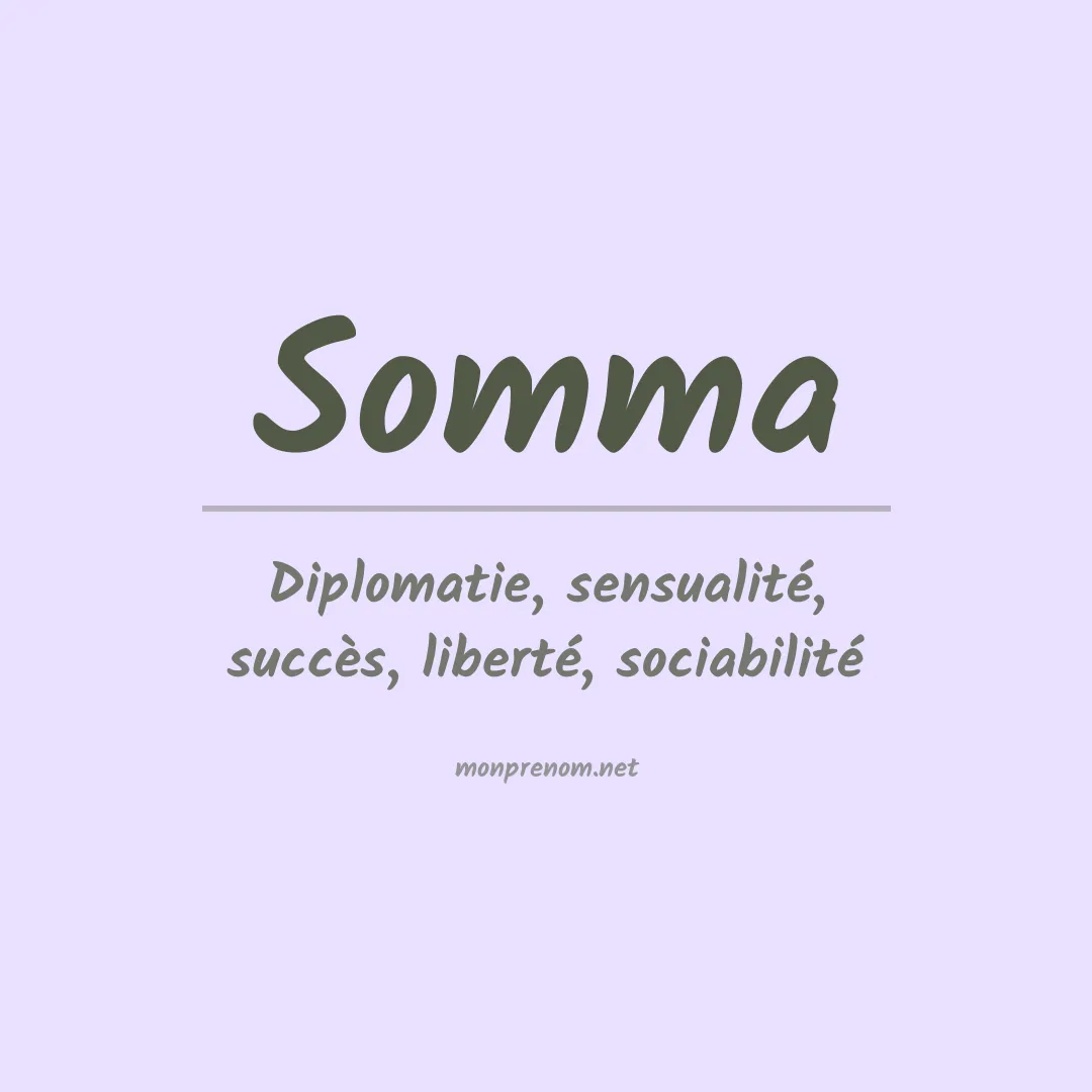 Signification du Prénom Somma