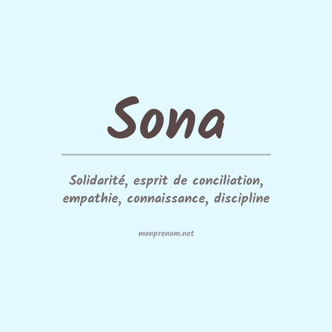 Signification du Prénom Sona