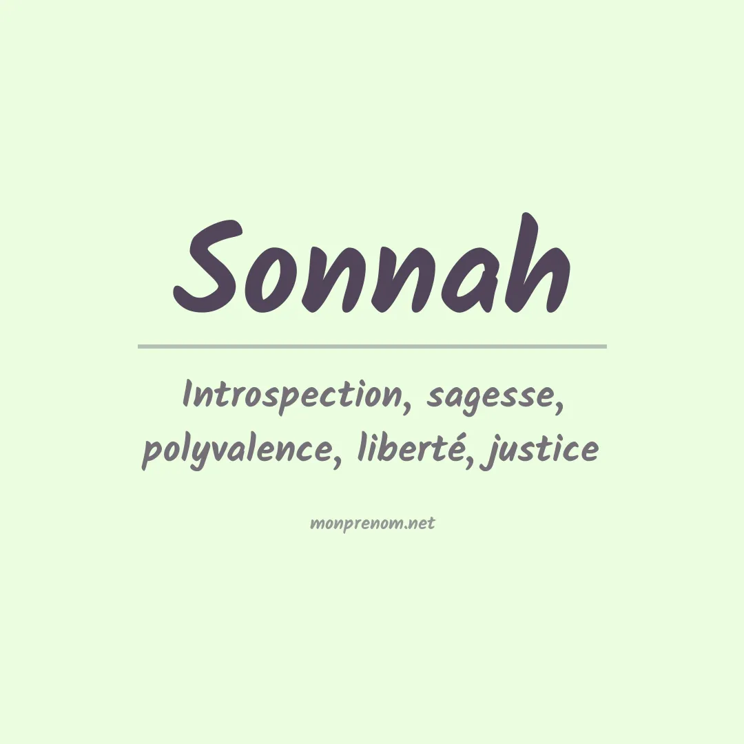 Signification du Prénom Sonnah Signification du Prénom Sonnah