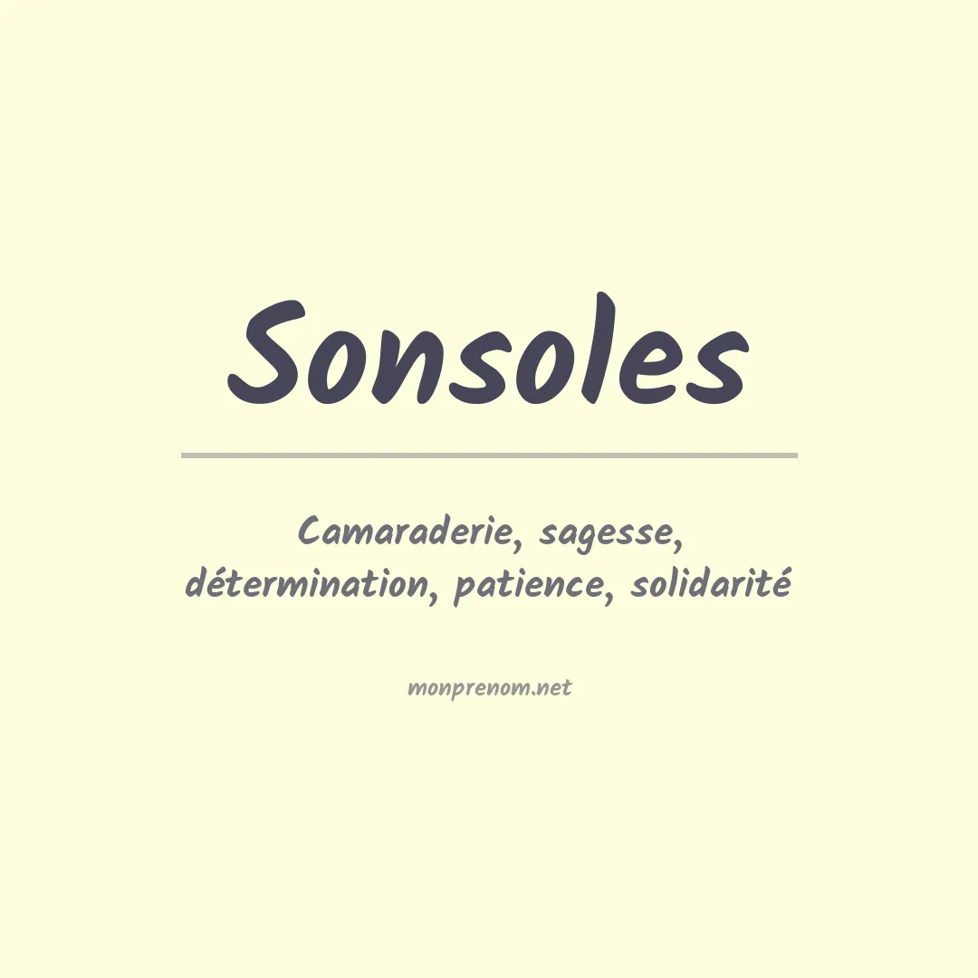 Signification du Prénom Sonsoles Signification du Prénom Sonsoles