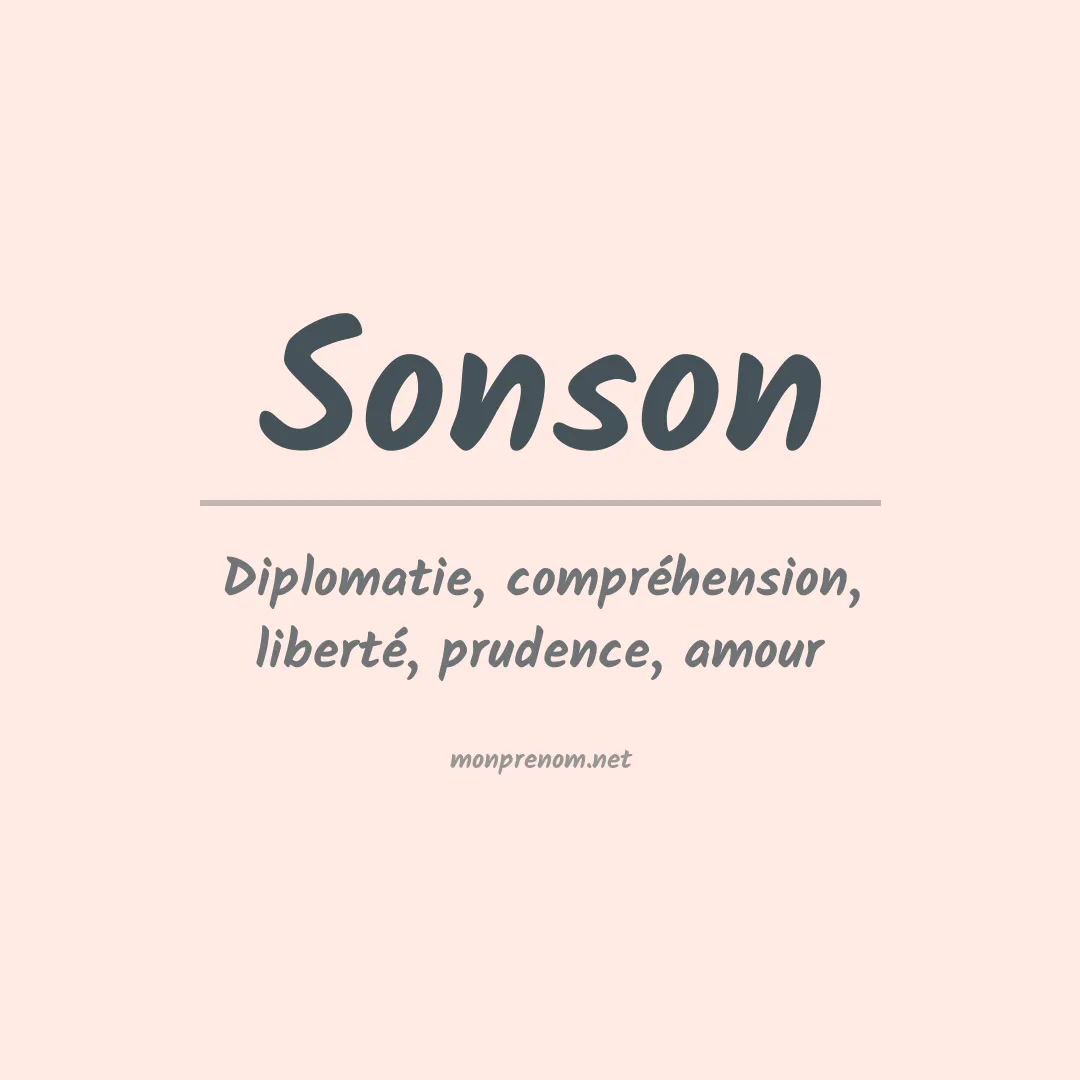 Signification du Prénom Sonson